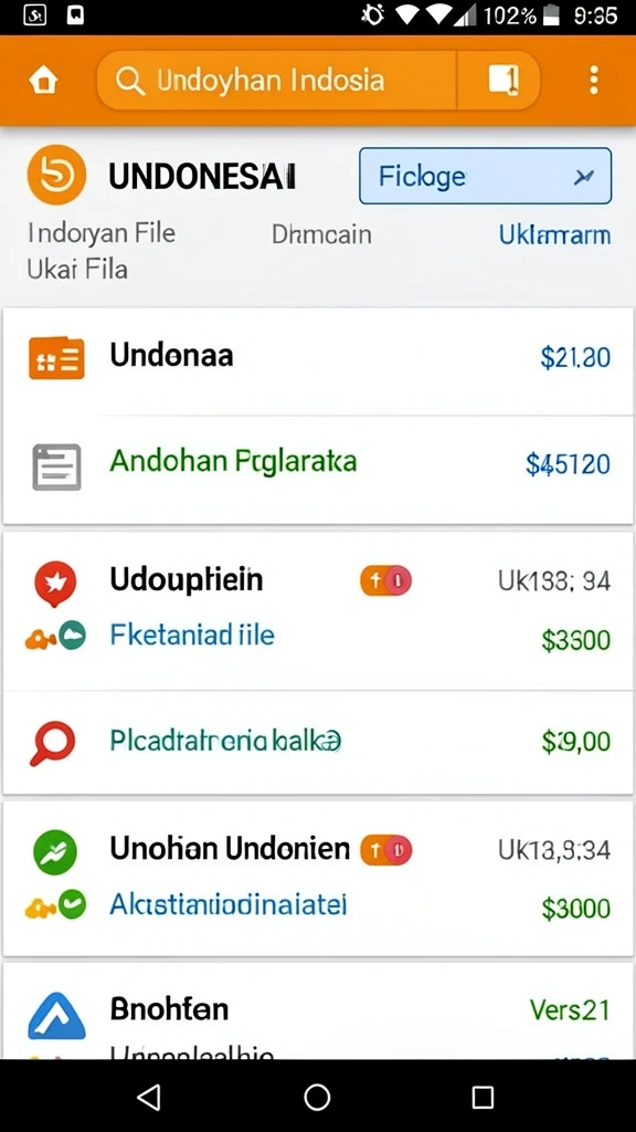 Tampilan layar utama yang menarik dan informatif.