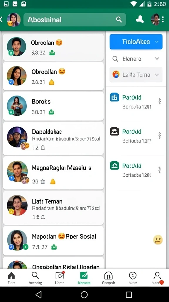 Komunitas aktif yang mendukung dan saling membantu.