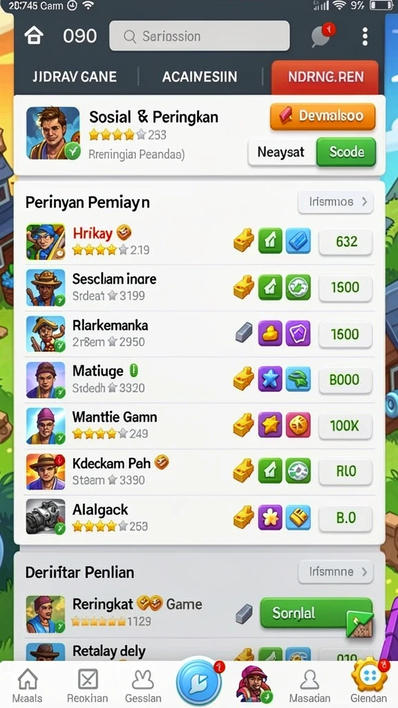 Screenshot dari komunitas pemain yang aktif.