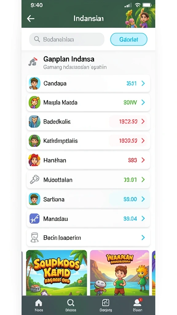 Statistik permainan dan leaderboard untuk bersaing.