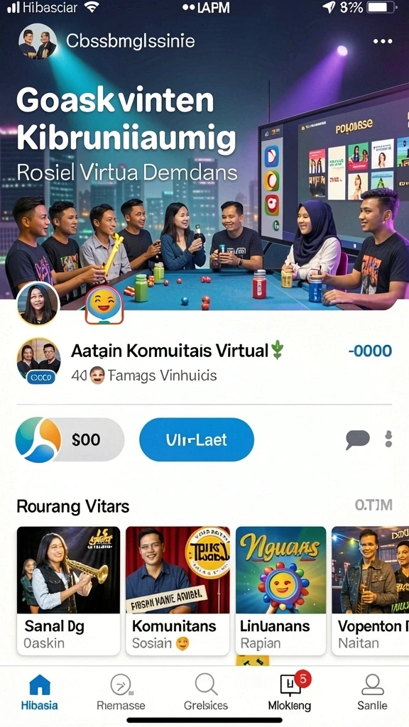 Karakter dengan desain kreatif dan menarik.