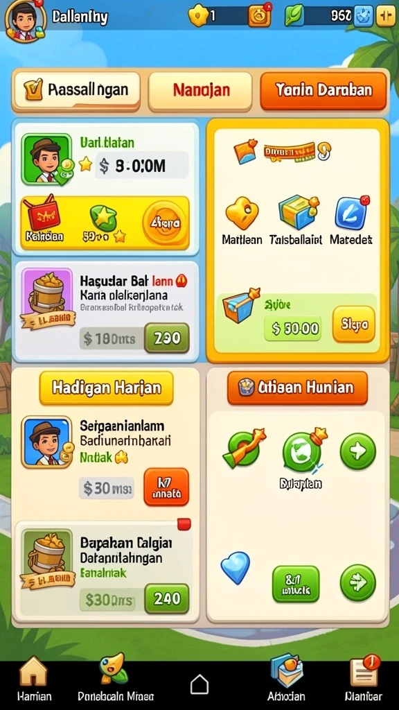 Tampilan awal yang menarik dan mudah dipahami.