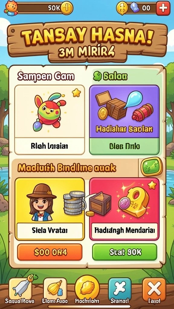 Tangkapan layar dengan pemandangan level yang menakjubkan.