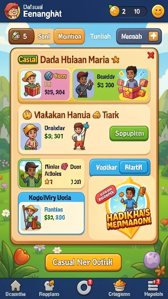 Momen seru saat bermain bersama teman-teman.